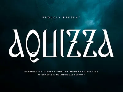Aquizza Decorative Display Font blackletter branding font fonts graphic design