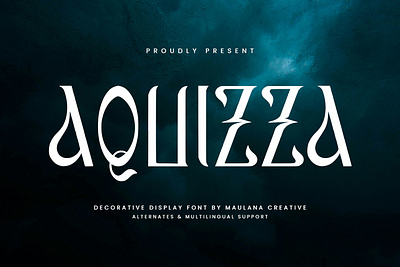 Aquizza Decorative Display Font blackletter branding font fonts graphic design