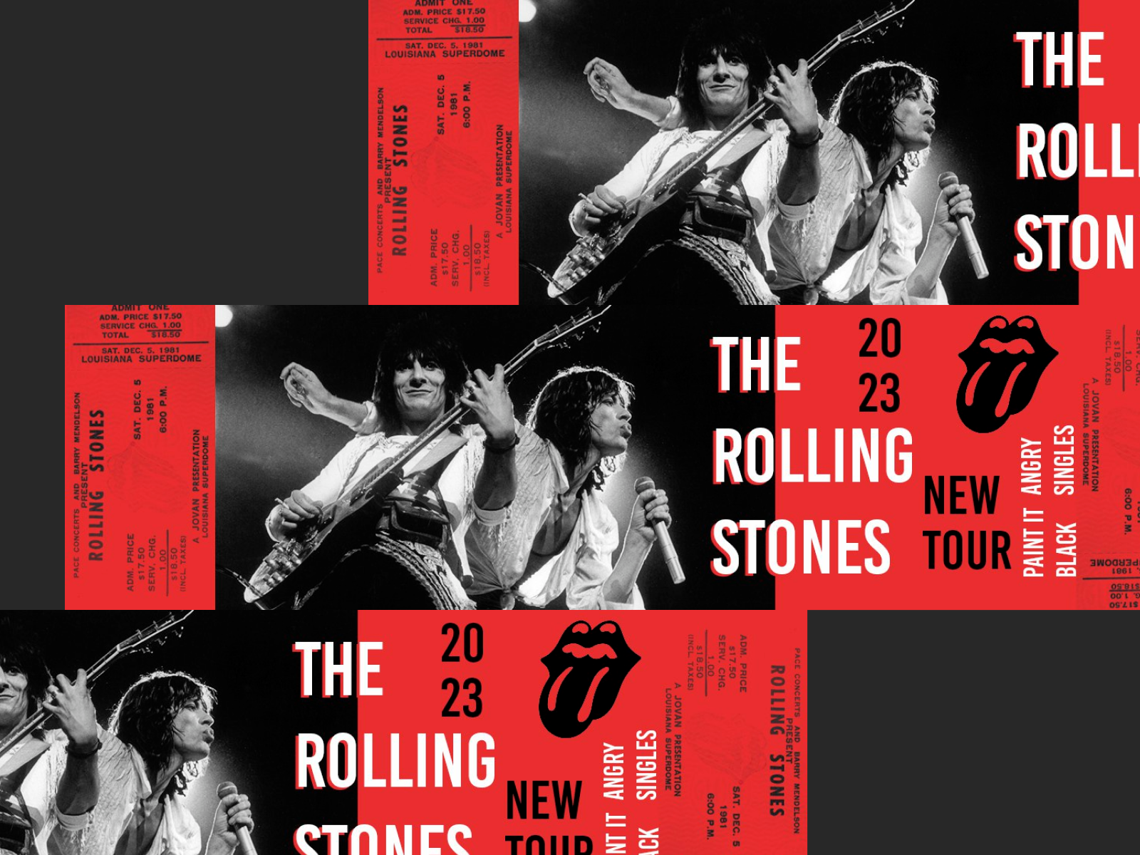 Rolling stones tour poster design by Vladislav Vatago on Dribbble