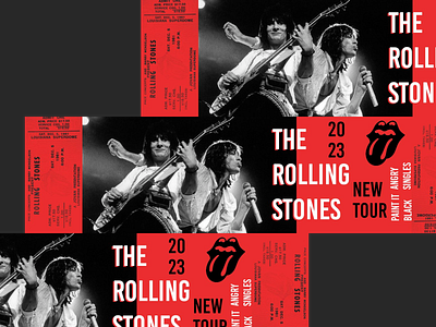 Rolling stones tour poster design design graphic design rolling stones ui