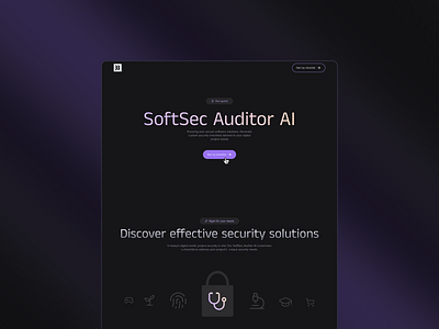 🔑 SoftSec Auditor AI ⚙️ ai app landing page questionnaire security ui ux web app