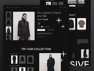 The Row - Fashion Shop Website - Product Detail and Try On awwwards case study clean clothing company profile ecommerce fashion luxury minimalist modern online shop product detail product detail page ui ux web design website website design website designer website layout