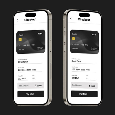 DailyUI #002 Credit Card Checkout Form typography ui ux