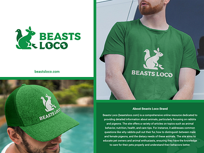 Beasts Loco Branding animal animal logo bird branding design graphic design logo pigeon pigeon logo rabbit rabbit logo