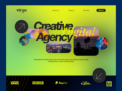 Virgo - Creative Agency Website branding design graphic design illustration logo typography ui ux web web design
