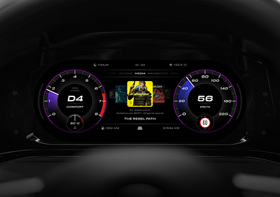 Virtual cockpit dashboard auto car car uiux dashboard