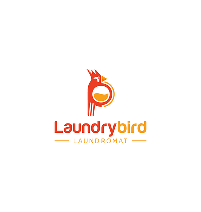 Modern Laundromat Logo Design bird logo cardinal cardinal logo cleaning logo dynamic flat laundromat laundromat logo laundromat logo design laundry laundry logo laundry logo design logo logo design minimal modern northern cardinal symbolic