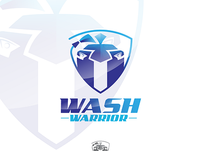 Wash Warrior Logo Design car wash car wash business car wash logo dynamic flat logo design minimal modern spartan spartan logo spartan mask symbolic warrior warrior logo warrior symbol washing business washing logo
