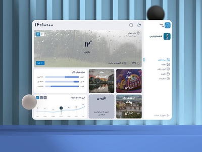 Weather Dashboard - Web dashboard design interface persian ui weather weather dashboard weather forecast web