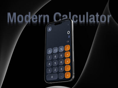 Modern Calculator UI Design app branding design illustration typography ui ux vector