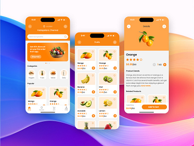Food Ordering App cart design food app mobile app