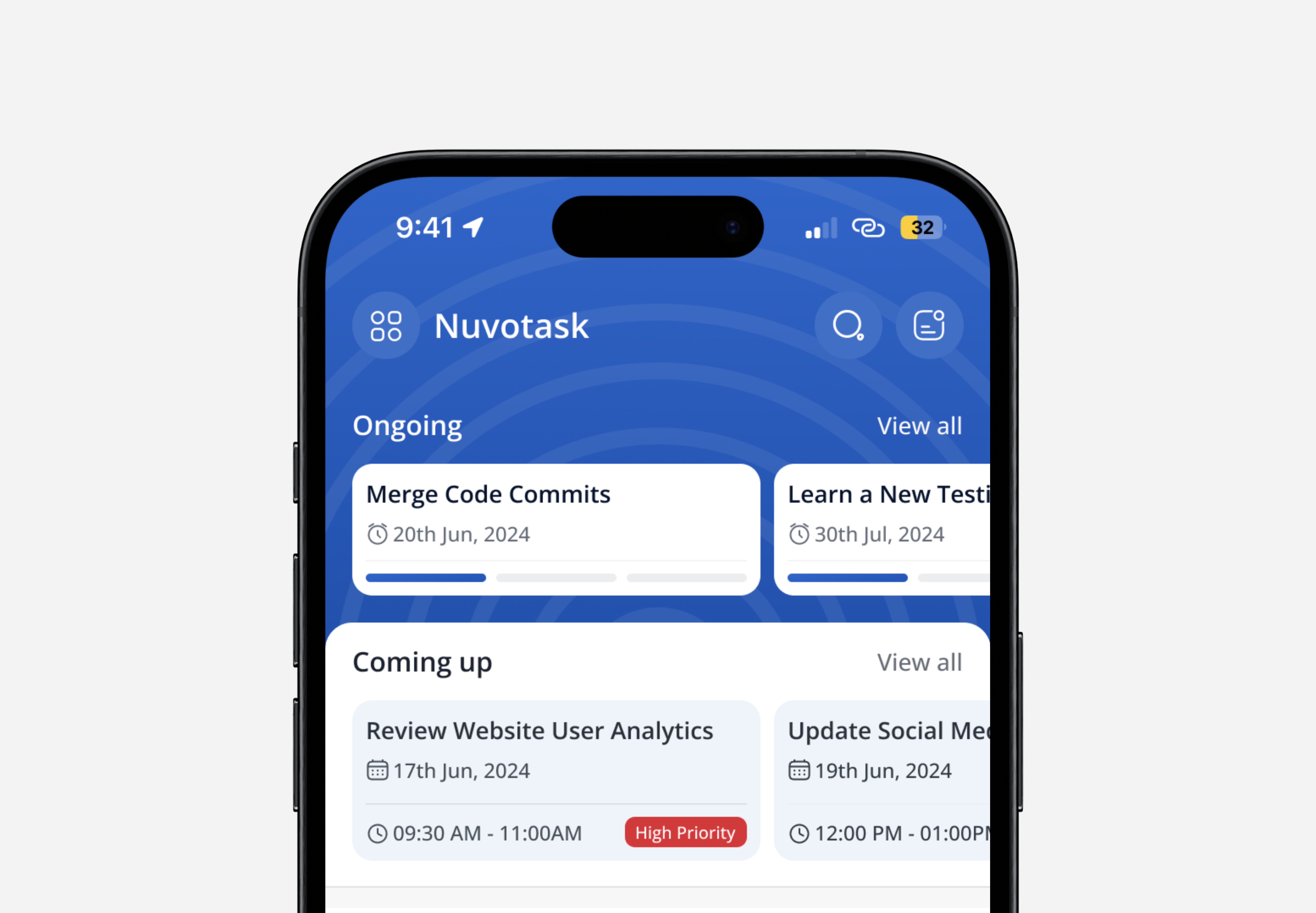 Novotask - A Task Management App app design figma graphic design mobile app task management typography ui uiux user experience user interface