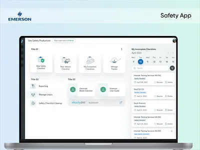 The Emerson Safety App Redefining Workplace Security admin adminpanel app branding dashboard emerson fortune fortune500 portal safety safetyapp ui uiux ux webapp webapplication