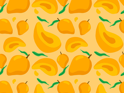 Mango Seamless Repeat Pattern background fabric fruit mango pattern pattern design print repeat pattern repeater repeater print seamless seamless pattern surface design textile wallpaper