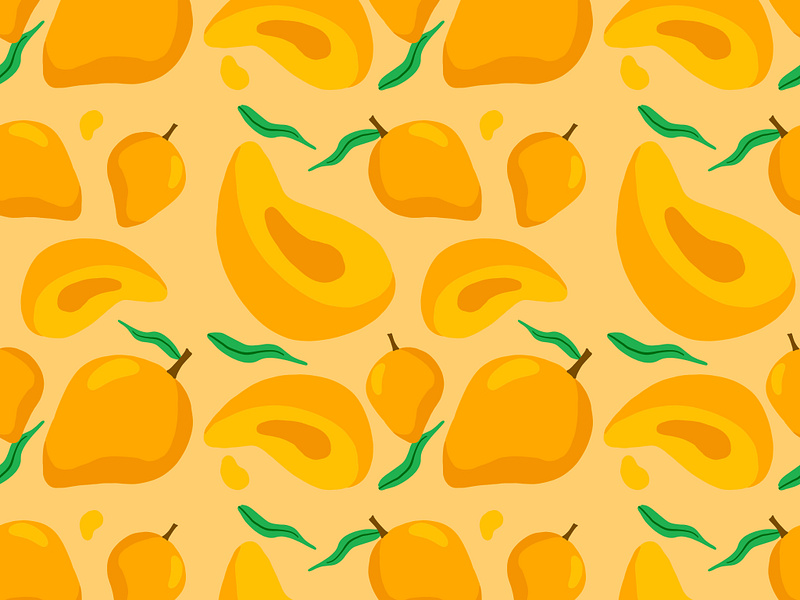 Mango Seamless Repeat Pattern background fabric fruit mango pattern pattern design print repeat pattern repeater repeater print seamless seamless pattern surface design textile wallpaper