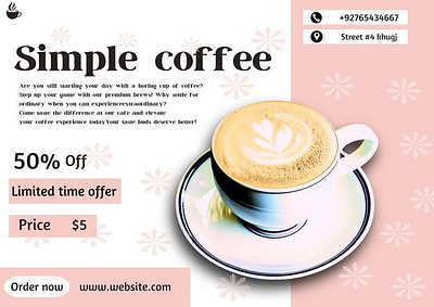 Sweet coffee advertising banner coffee flyer social media posts sweet
