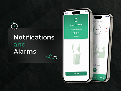 Notifications and alarms alarms branding brigit.dev design graphic design illustration notifications robin assistant ui ux