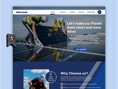 Landing Page Design & Development landing page solar ui visual web design web developemnt website