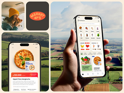 Market 4P's - Marketplace Case Study app casestudy clean figma grocery homepage marketplace modern styling ui ux
