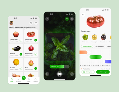 Harvest Helper app design garden planner ui uiux