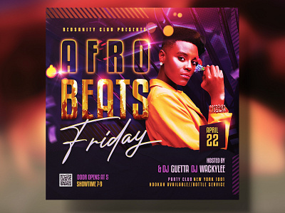 Night Club Flyer Template (PSD) afrobeats club club flyer dj event flyer flyer graphic design ig post music poster party party flyer psd redsanity template