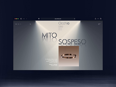 OCCHIO | Redesign website | Product page 3d animation branding corporate design graphic design interaction design motion graphics motiondesign product page ui ui animation uimotion user experience user interface ux web webdesign website