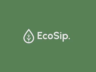 EcoSip - Sustainable Drinkware Company 3d animation branding business design graphic design logo motion graphics