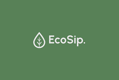 EcoSip - Sustainable Drinkware Company 3d animation branding business design graphic design logo motion graphics