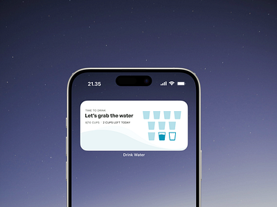 Hydration Reminder iOS Widget ui