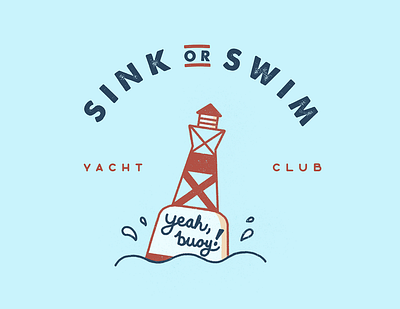 Sink or Swim apparel design graphic design hand drawn illustration nautical shirt design tshirt design