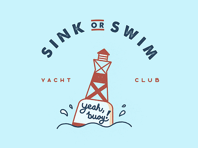 Sink or Swim apparel design graphic design hand drawn illustration nautical shirt design tshirt design