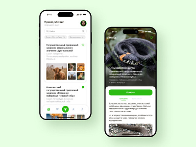 App for nature reserves animal app donations ui ux