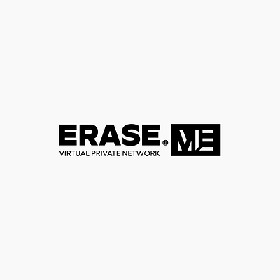 EraseMe VPN (virtual private network) Logo & Branding identity abstract logo branding design digital digital logo erase logo graphic design identity logo logomaker logotype me logo negative space logo vector wordmark logo