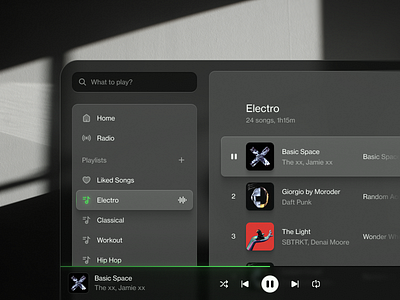Spotify Redesign Concept dark icons music navigation player redesign sidebar spotify ui vision vr