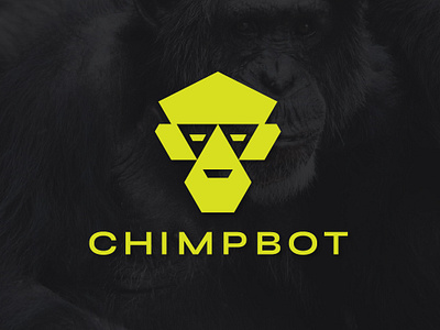 ChimpBot - a sleek, minimalist, tech savvy logo design. 2024 brand guideline branding chimpanzee chimpbot corporate branding design futuristic logo graphic design logo logo design logo trends 2024 minimal logo design minimalist logo design personal branding robot tech logo tech savvy logo tech start up logo technology design