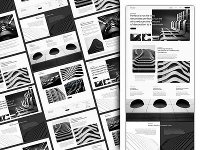 Monochromatic Architecture Subpage graphic design mono monochromatic ui ux ux design web design