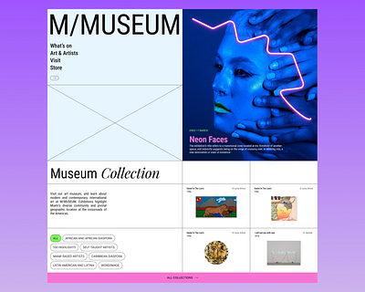 Museum festival cover ui design ui web design