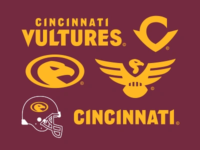 17/32 – Cincinnati Vultures branding cincinnati design flash sheet football illustration logo ohio sports sports branding typography vultures