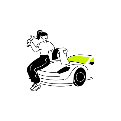 Animated Car Service Mini Illustrations animated illustration animation auto auto repair auto service car car care car garage car illustration car repair car service car vector creative illustration doodle character doodle illustration illustration people repair service vector