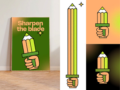 Sharpen the blade design fantasy graphic design illustration vector