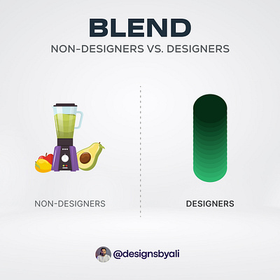 How Designer vs Non-Designers see BLEND creativityunleashed designperspectives designsbyali inclusivedesig uidesign uiux