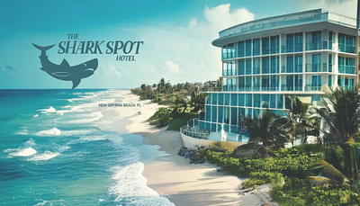 'The Shark Spot' Boutique Hotel Concept brand launch branding generative ai graphic design logo typography ui ux vector