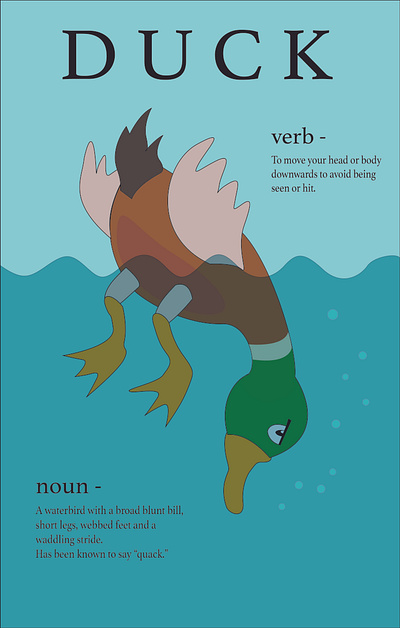 "Duck" - Homograph Poster design graphic design illustration illustrator