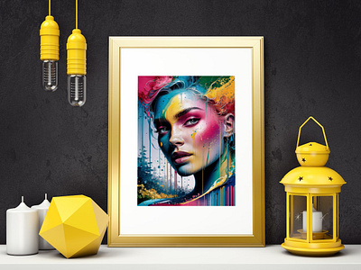"Step into a world of vibrant colors and emotions with this 3d graphic design illustration