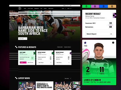 Barbarian FC - Digital transformation for a sports leader brand strategy branding rebrand ui wordpress