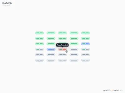 Multi-Status Pills chips pills product design status task