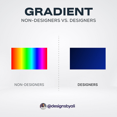 How Designer vs Non-Designers see Gradient uidesign