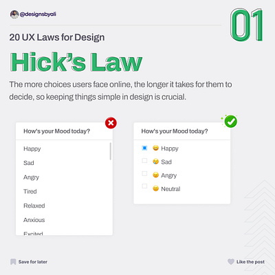 Hick’s Law 🧠 uxlaws