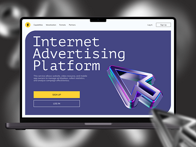 Internet Advertising Platform - Landing Page graphic design landing ui ux web design