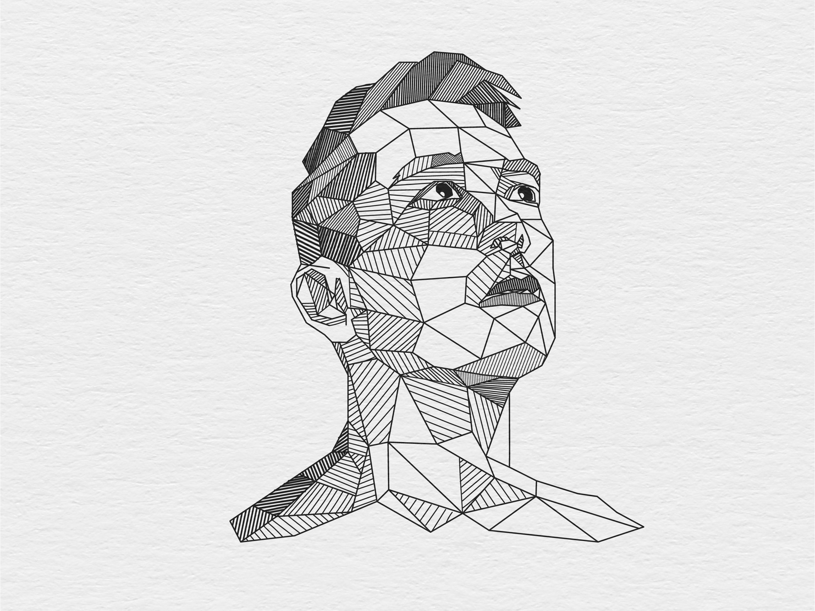 Example of Black And White Line Art Vector Art
